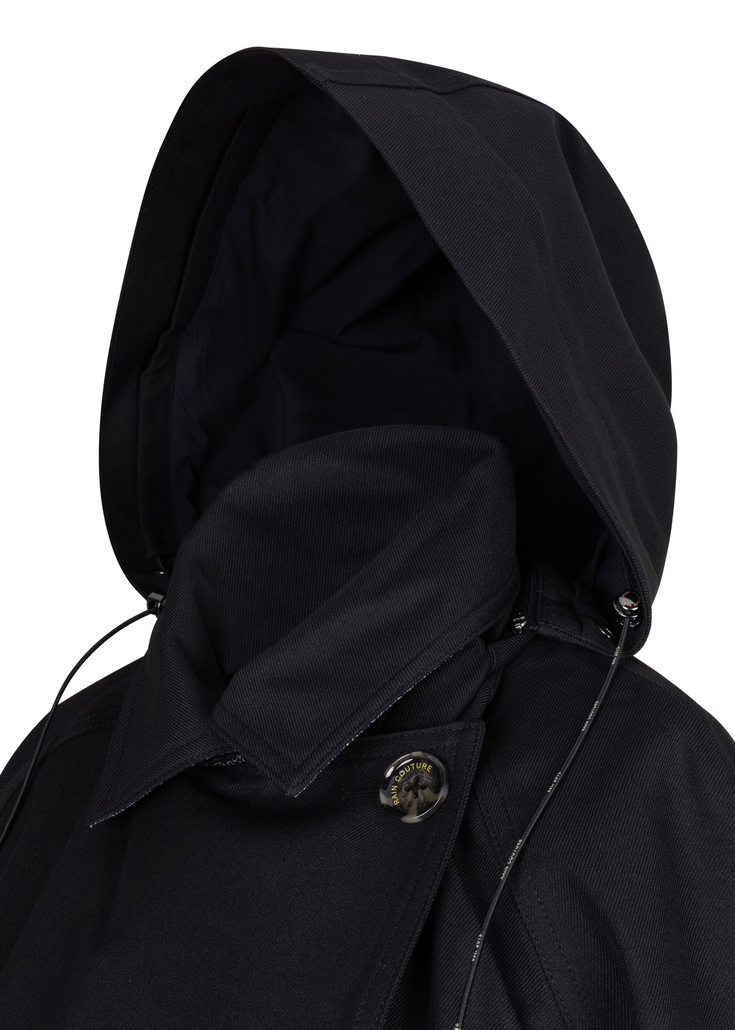 Waterproof Zip-Off Straight-Fit Trenchcoat  | Black