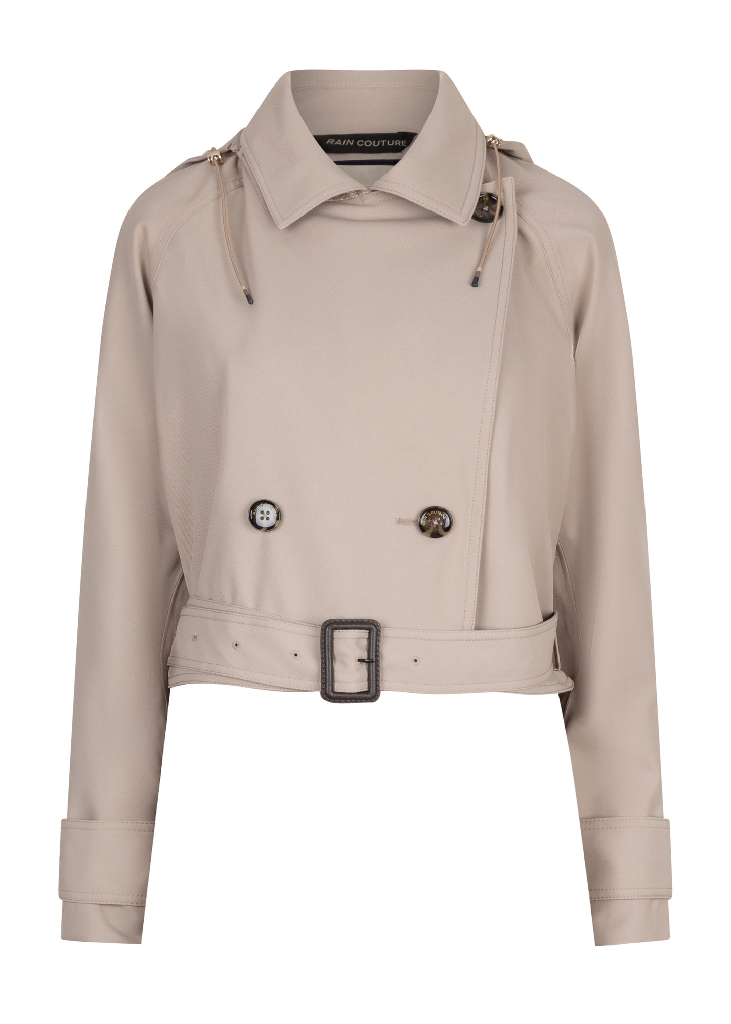 Waterproof Zip-Off Straight-Fit Trenchcoat  | Greige