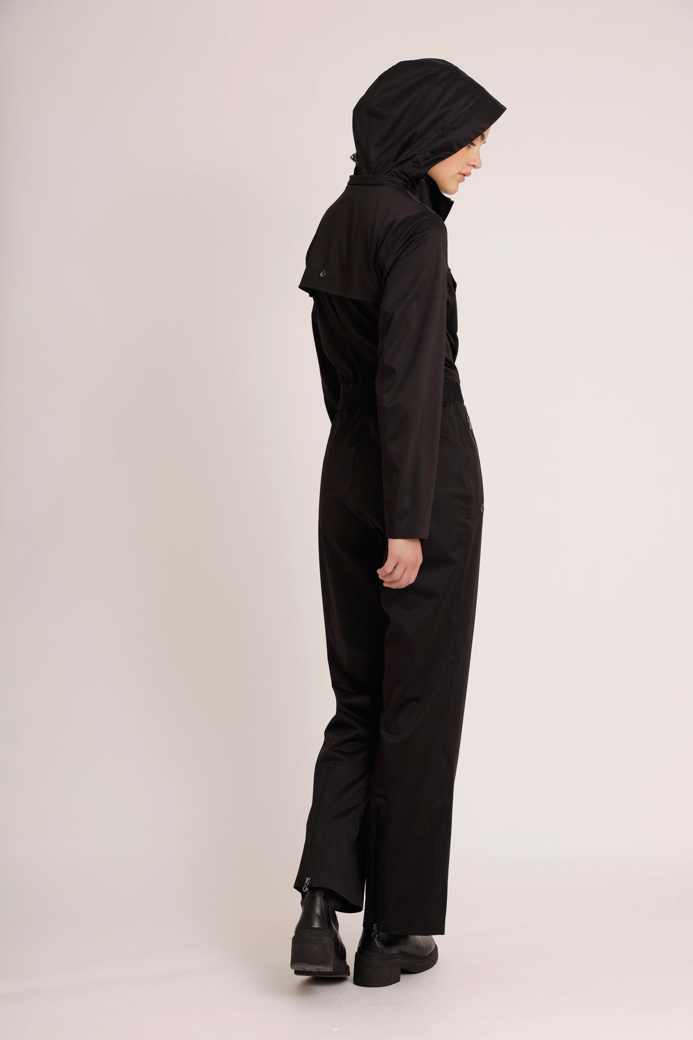 Waterproof Stretchable Jumpsuit | Black