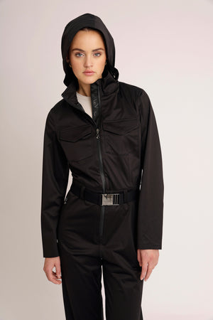 Waterproof Stretchable Jumpsuit | Black