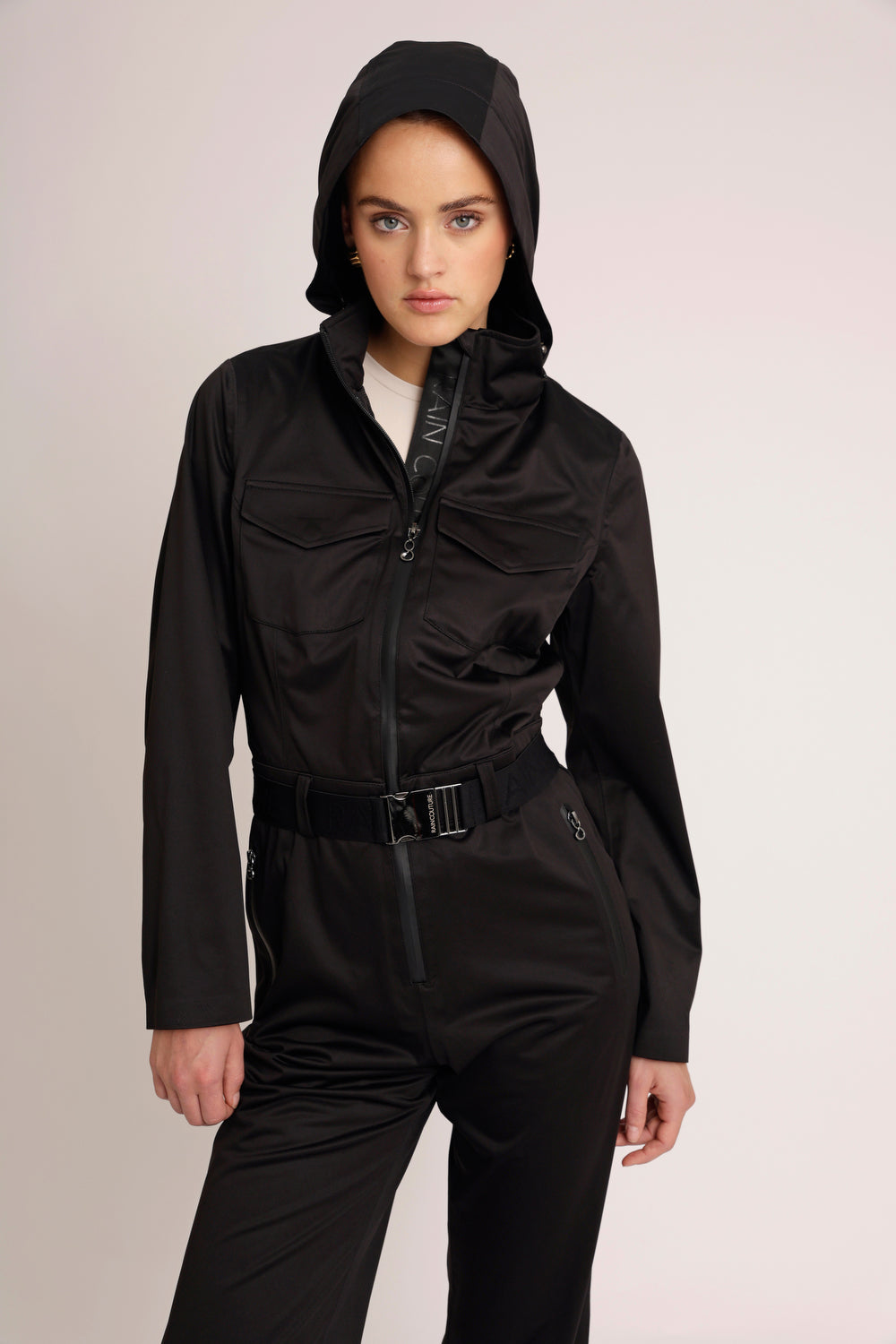 Waterproof Stretchable Jumpsuit | Black