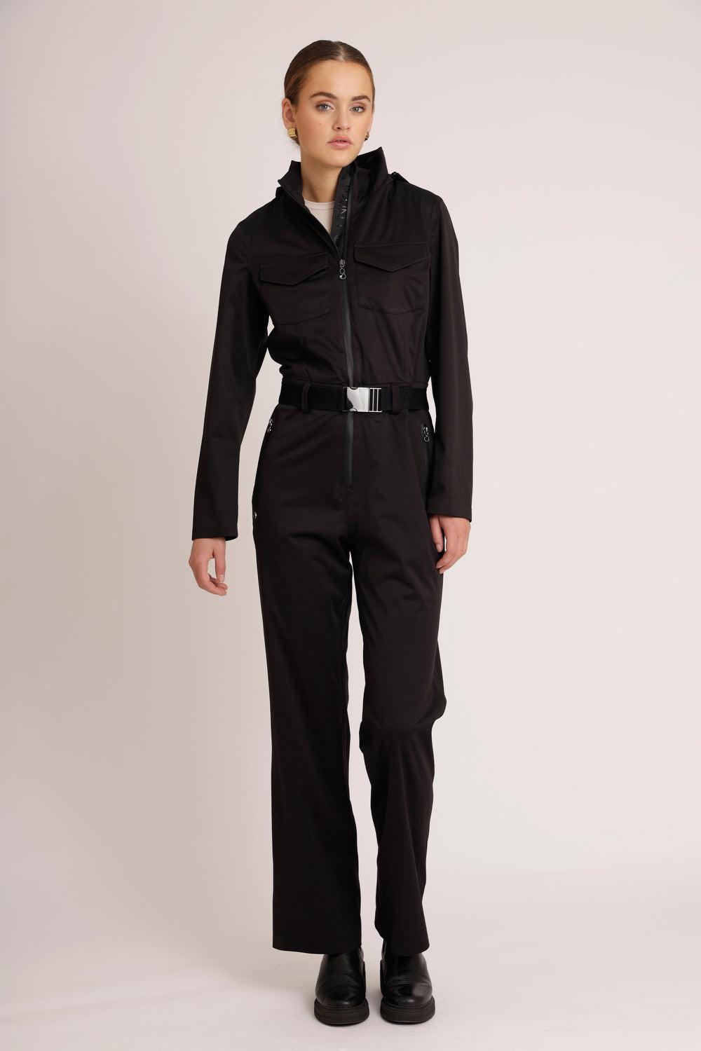 Waterproof Stretchable Jumpsuit | Black