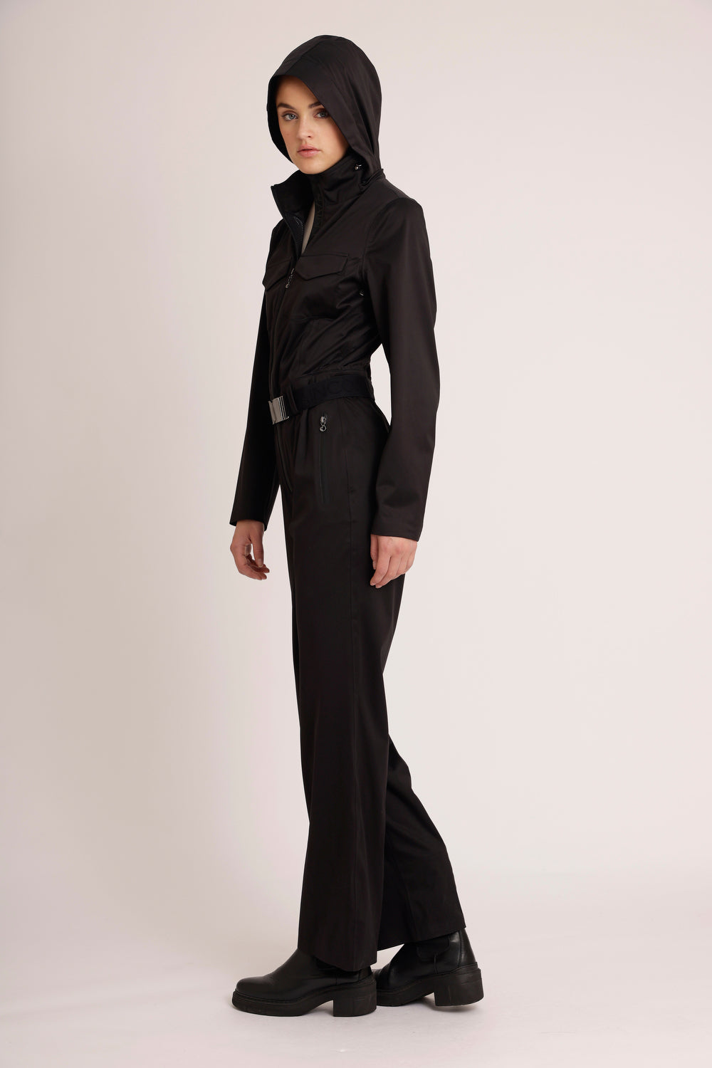 Waterproof Stretchable Jumpsuit | Black