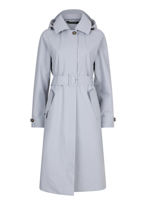 Waterproof Packable Straight-Fit Trenchcoat | Sky Gray