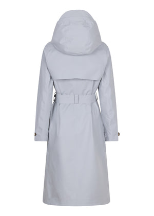 Waterproof Packable Straight-Fit Trenchcoat | Sky Gray