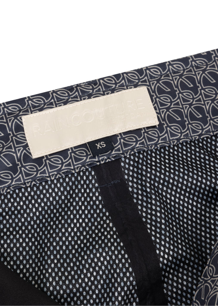 Waterproof Stretchy Rain Pants - Black Beige Monogram