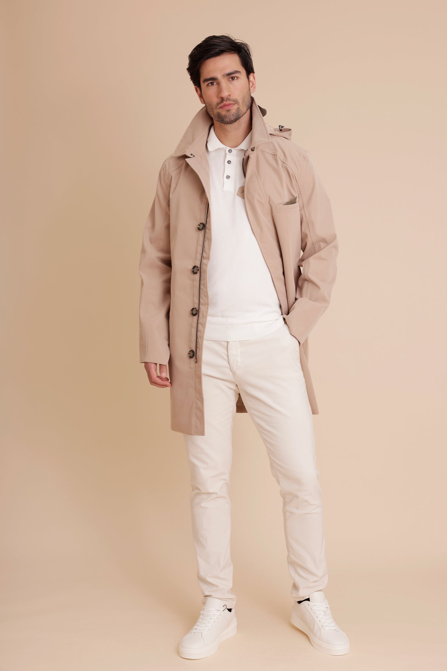 Waterproof Straight Fit Trenchcoat  | Beige