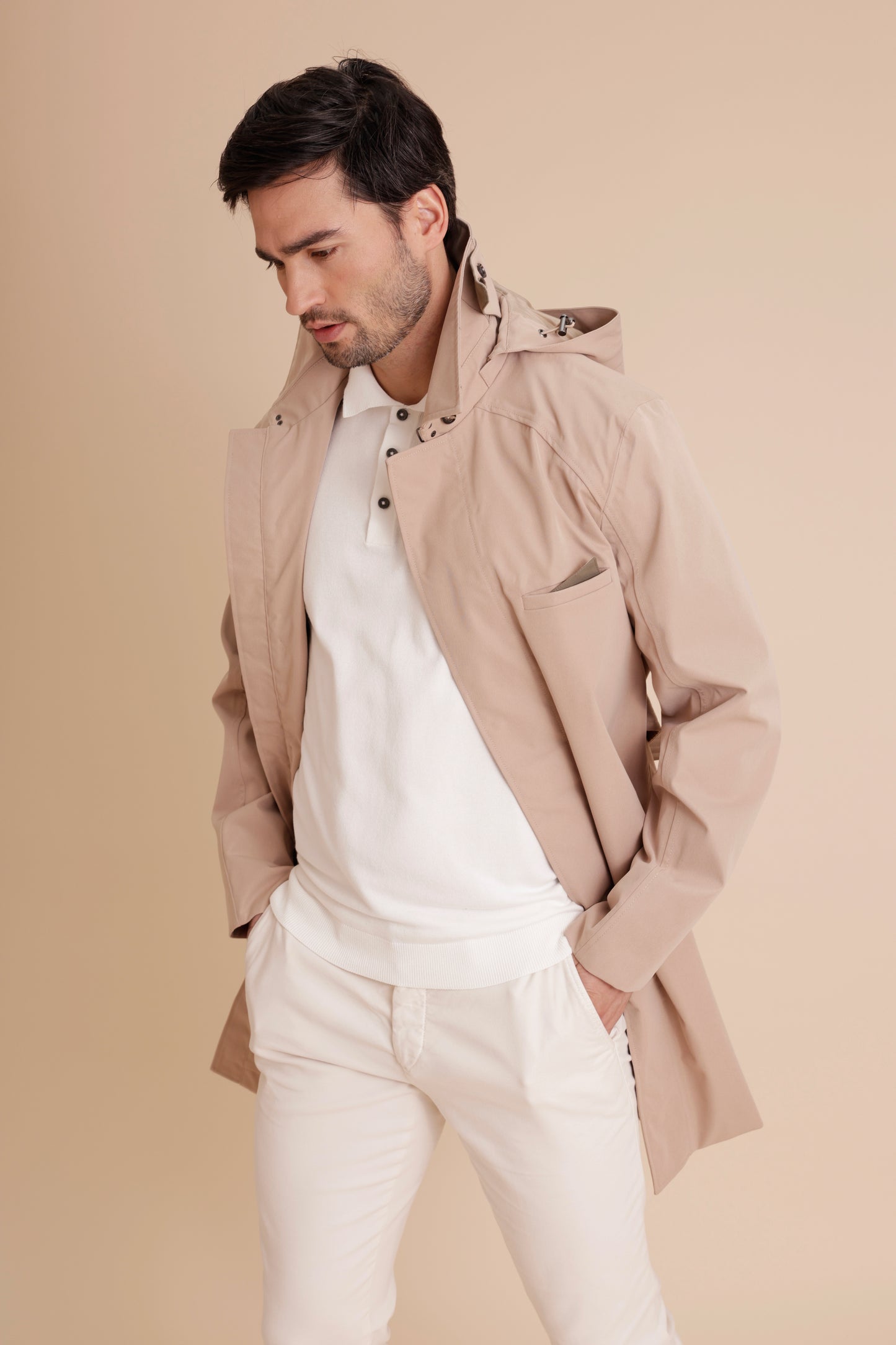 Waterproof Straight Fit Trenchcoat  | Beige