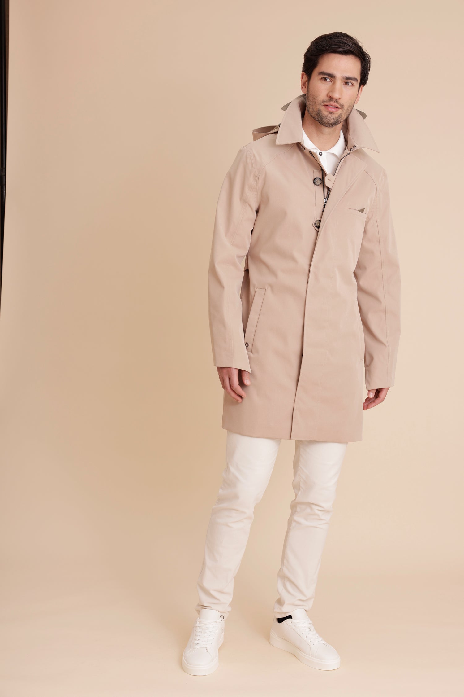 Waterproof Straight Fit Trenchcoat  | Beige