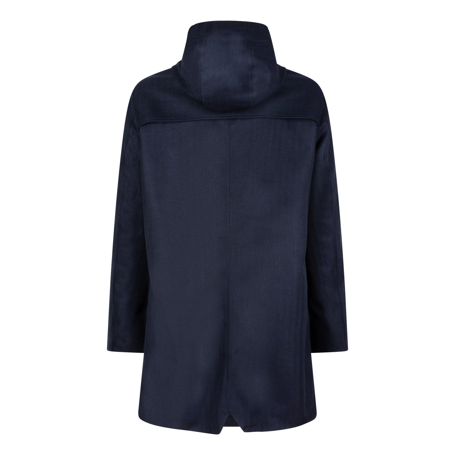 Waterproof Tailored Fit Parka  | Navy Herringbone