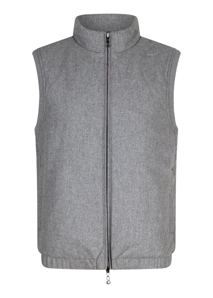 Men's Wool Bodywarmer - Gray Wool