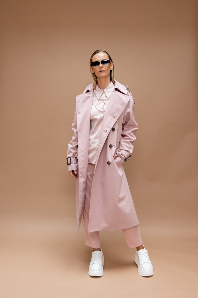 Waterproof Timeless Trench - Pink