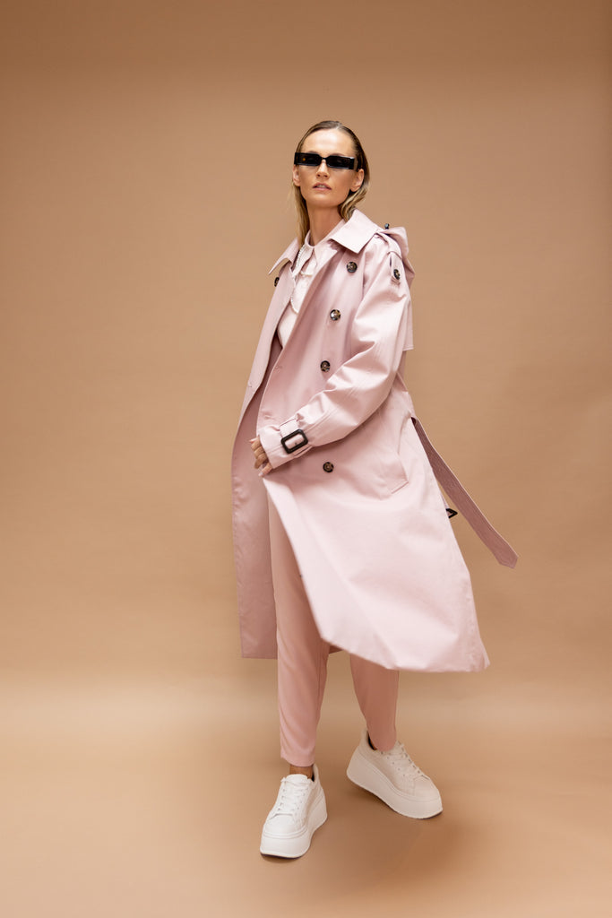 Waterproof Timeless Trench - Pink