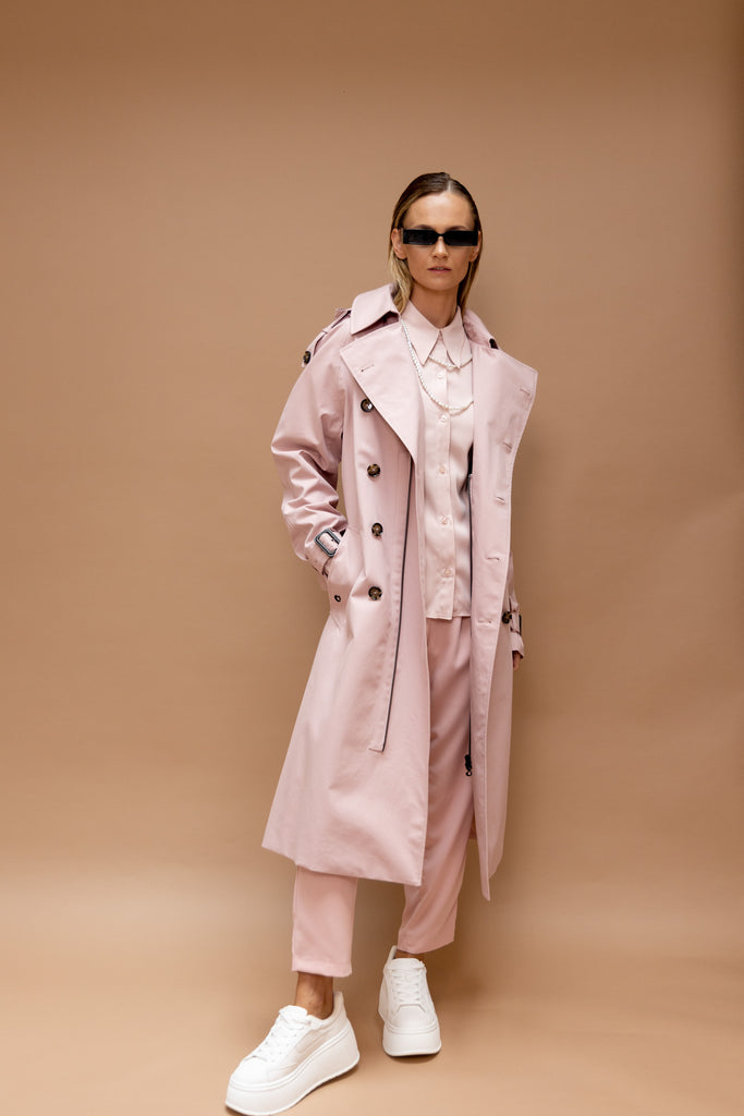 Waterproof Timeless Trench - Pink