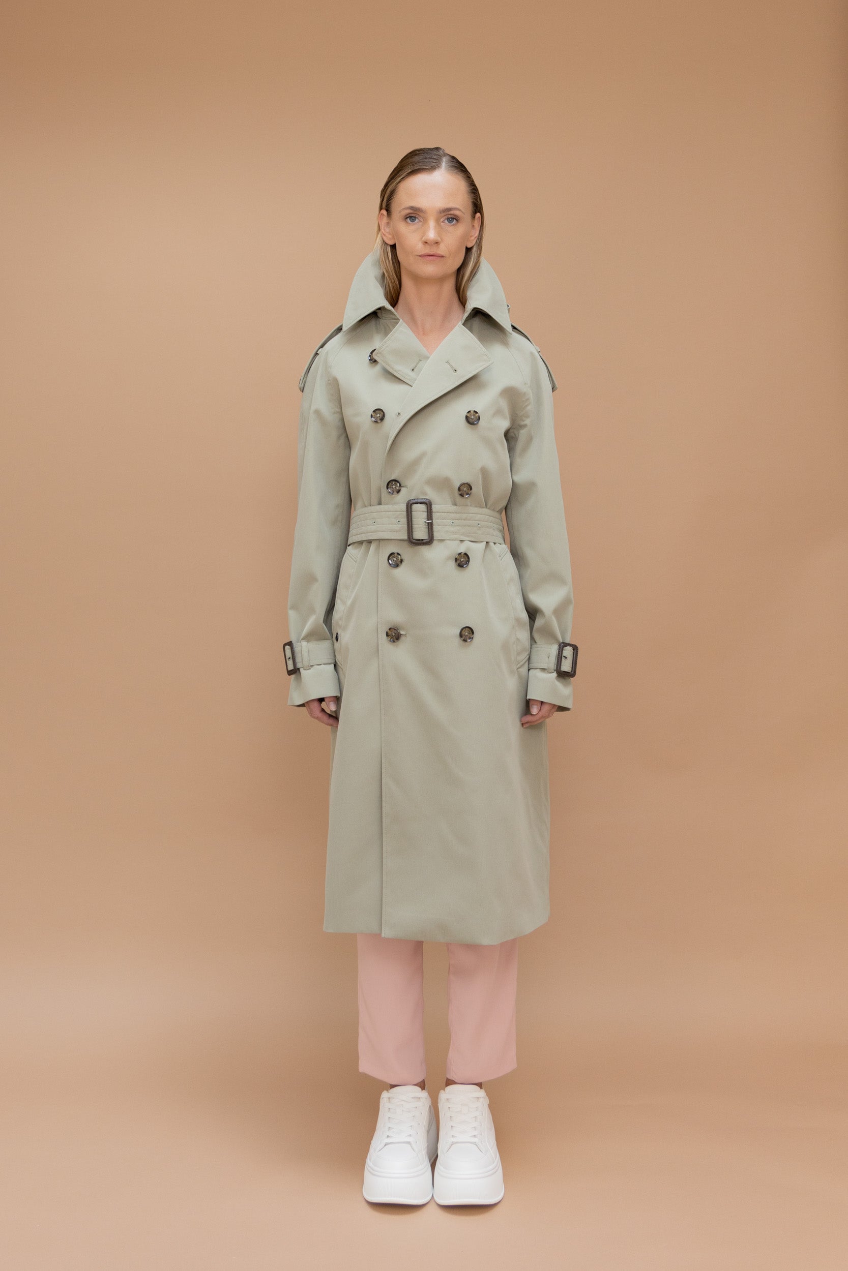 Waterproof Relaxed Fit Trenchcoat  | Khaki Green