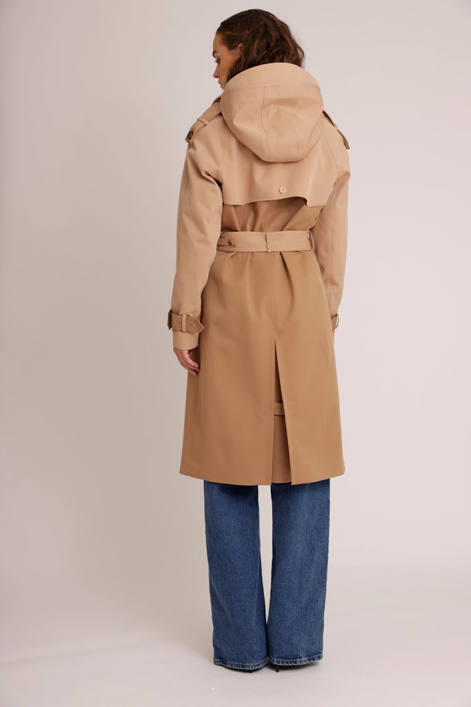 Waterproof Relaxed Fit Trenchcoat  | Beige Two Tone