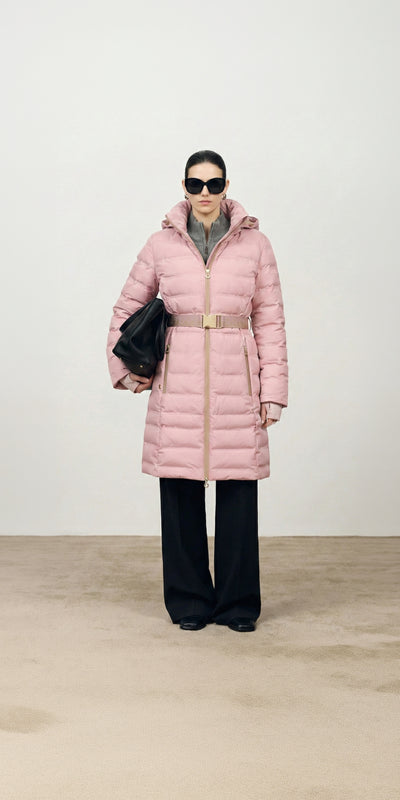 Waterproof Tailored-Fit Puffer Jacket  | Pink