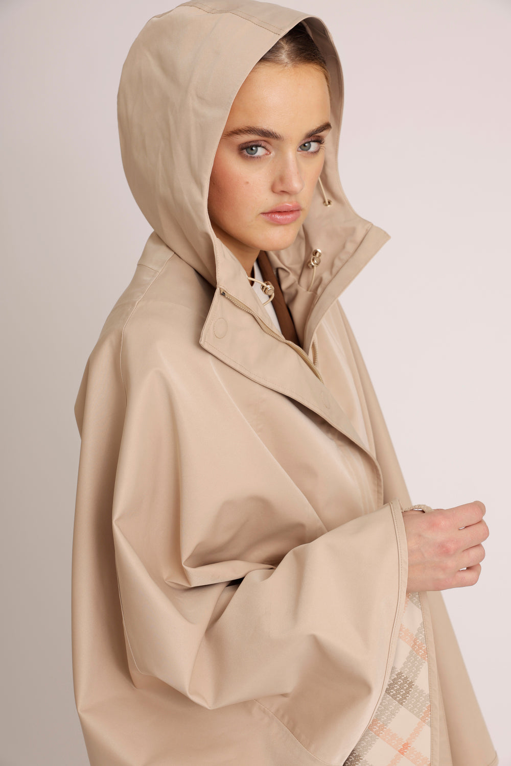 Waterproof Poncho Cape  | Beige