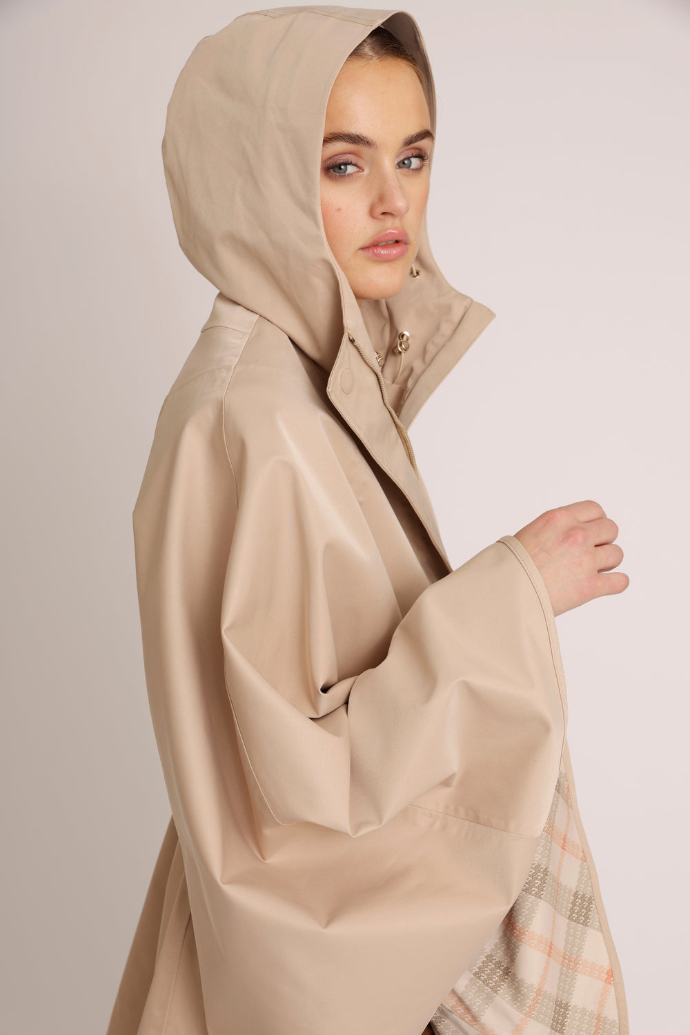 Waterproof Poncho Cape  | Beige