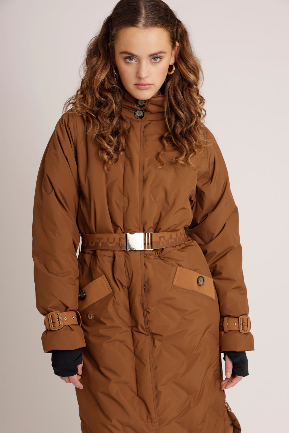 Waterproof Puffer Poncho  | Bronze