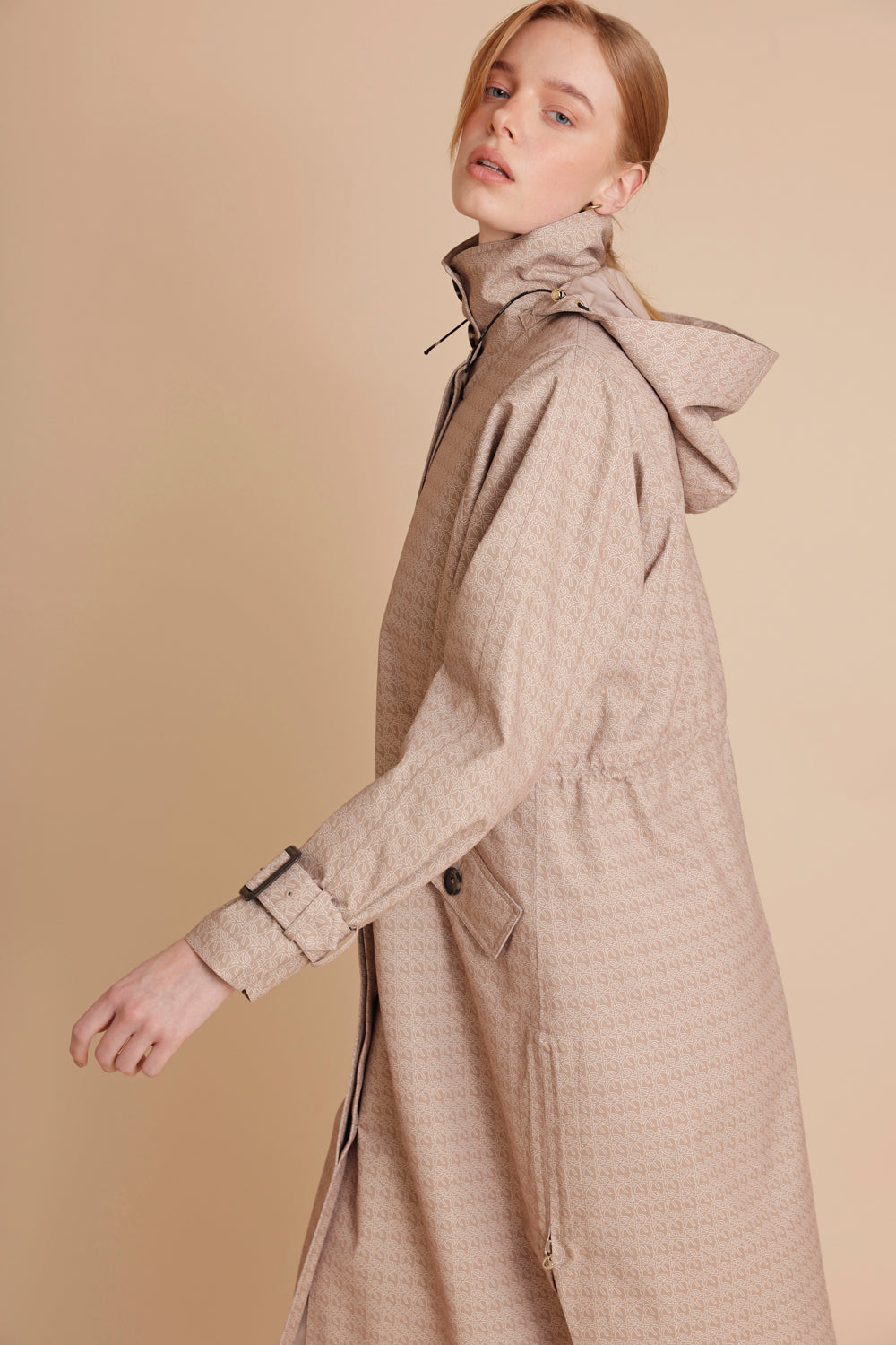 Waterproof Tailored To Fit Poncho Cape  | Beige Monogram