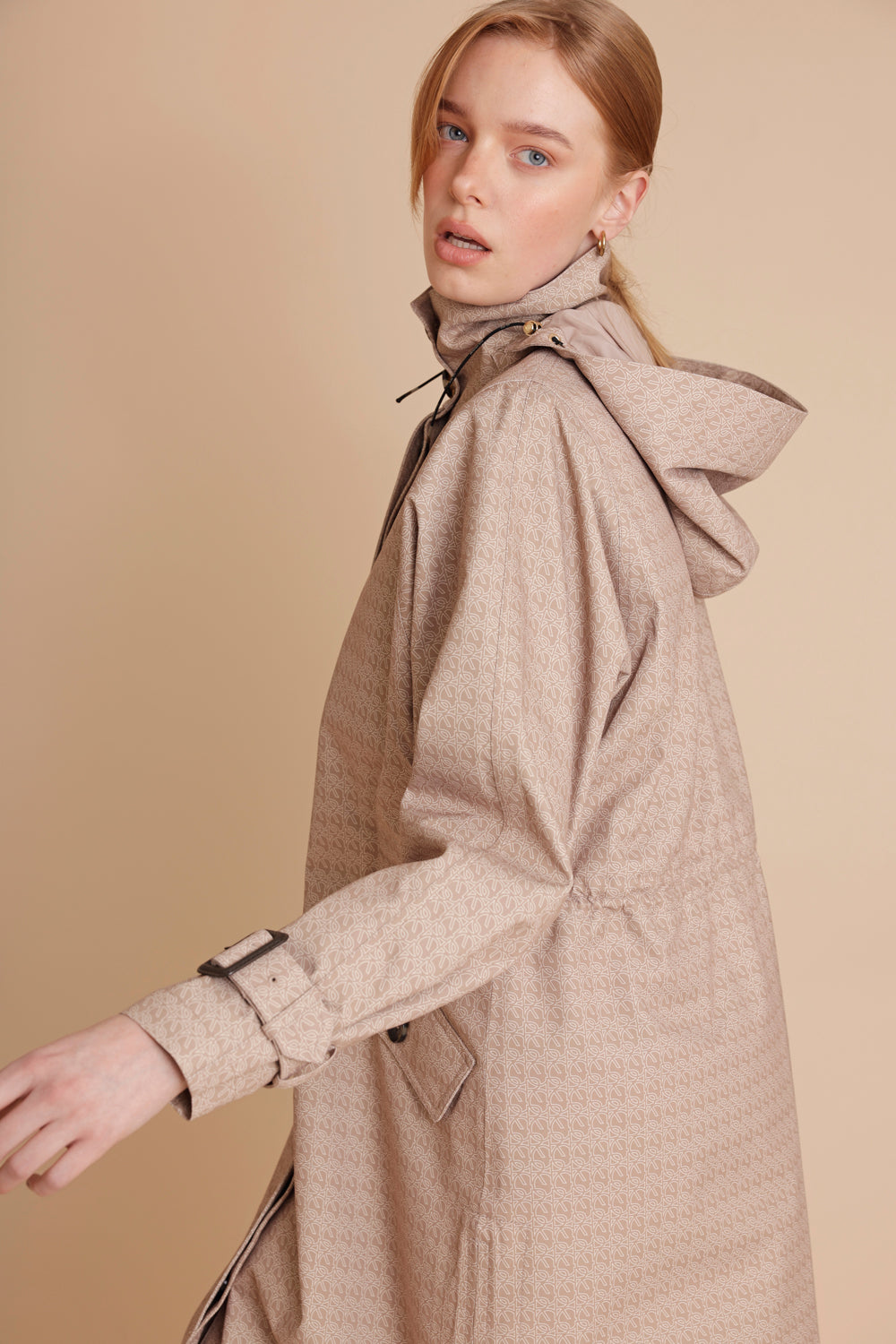 Waterproof Tailored To Fit Poncho Cape  | Beige Monogram