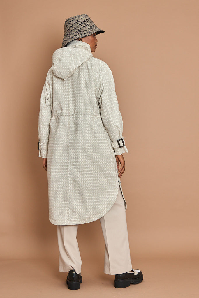 Waterproof Luxury Tailored Poncho - Monogram Print