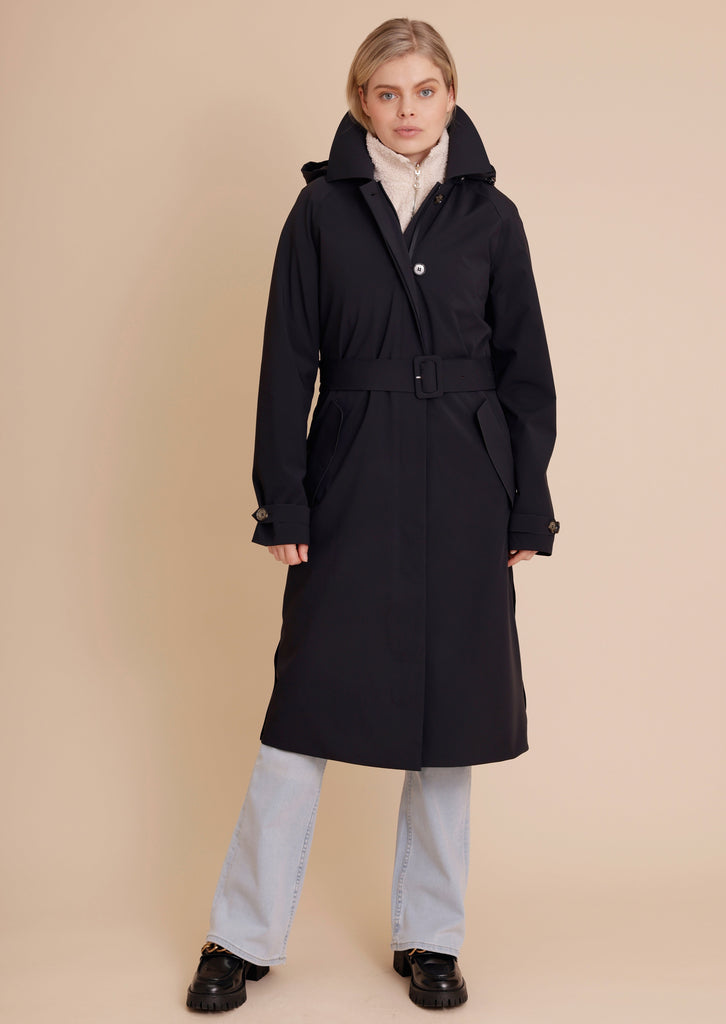 Packable Travel Trench - Navy