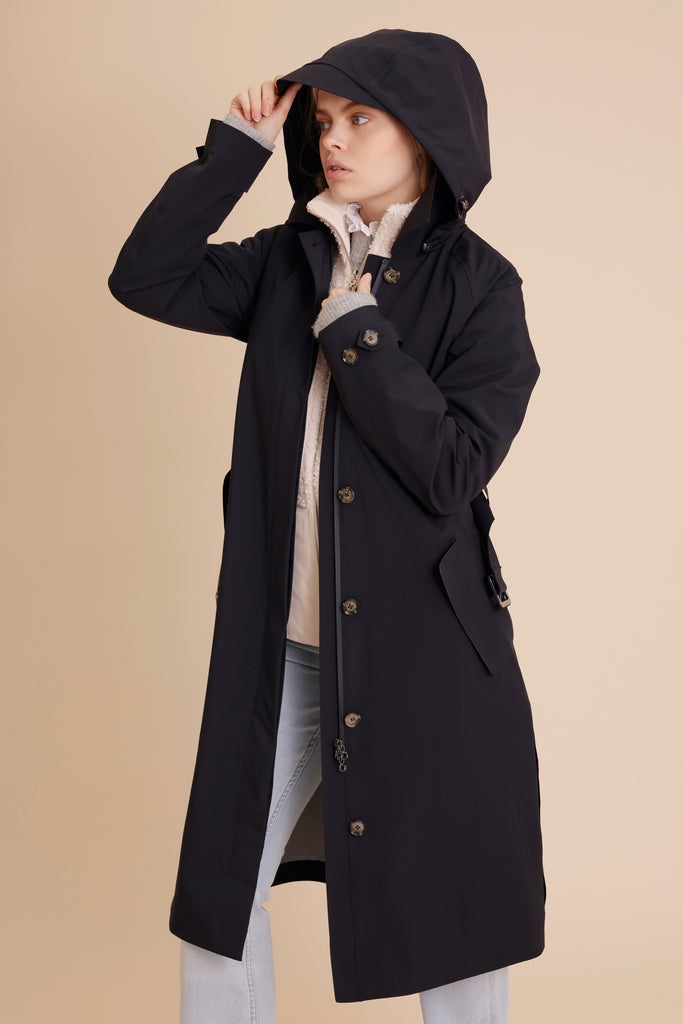 Packable Travel Trench - Navy