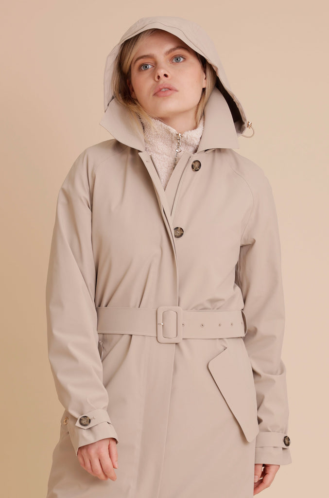Packable Travel Trench - Beige