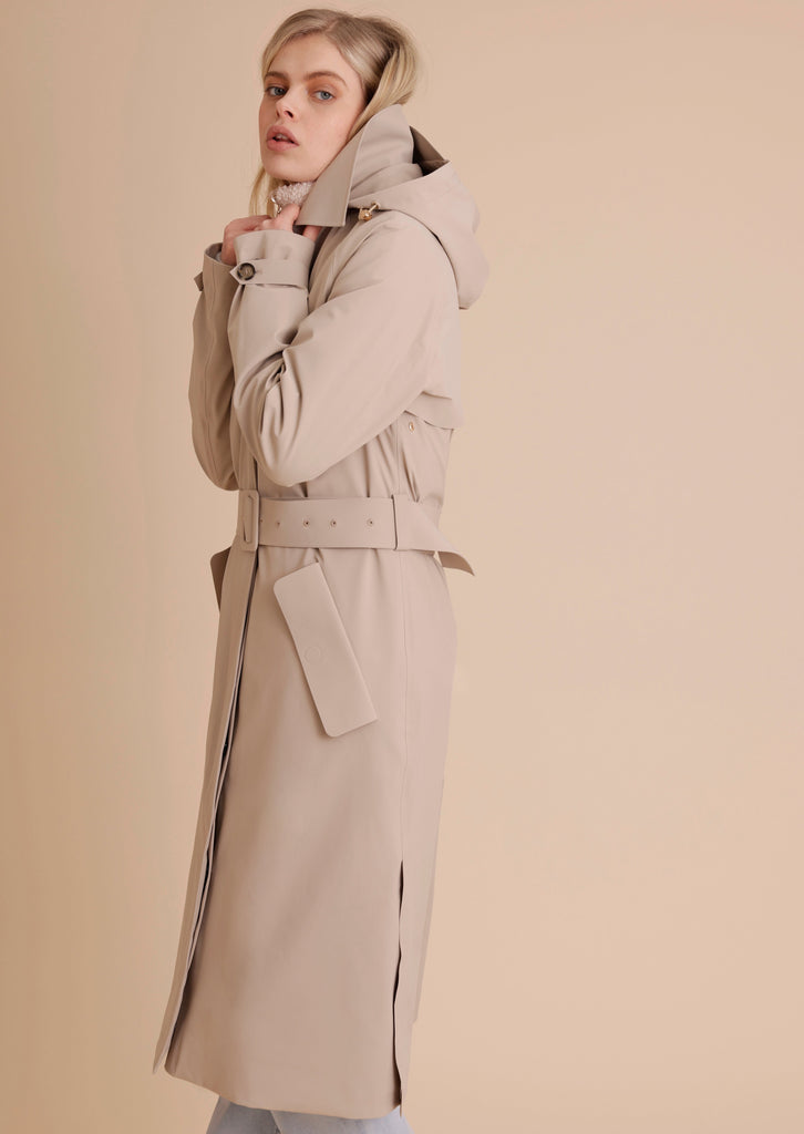 Packable Travel Trench - Beige