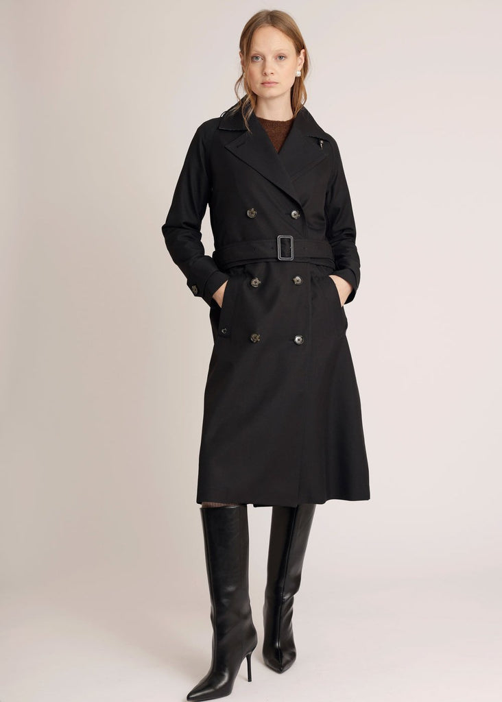 Waterproof Zip-Off Trench - Black