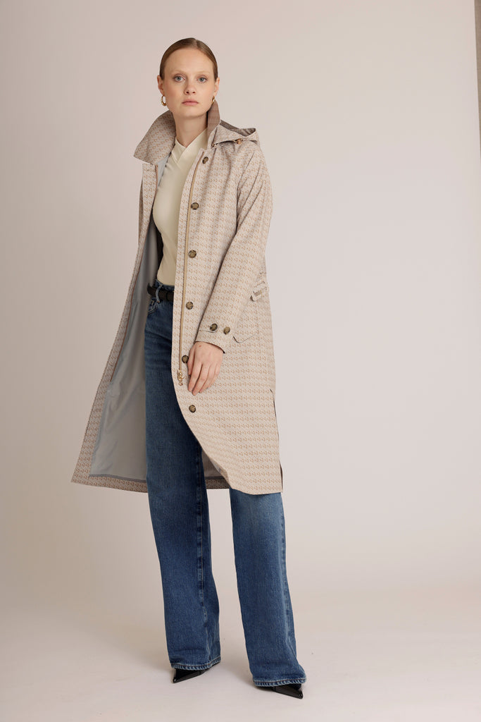 Packable Travel Trench - Beige Monogram