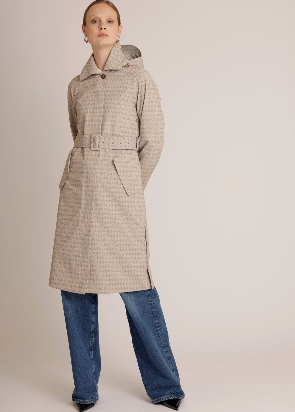 Packable Travel Trench - Beige Monogram