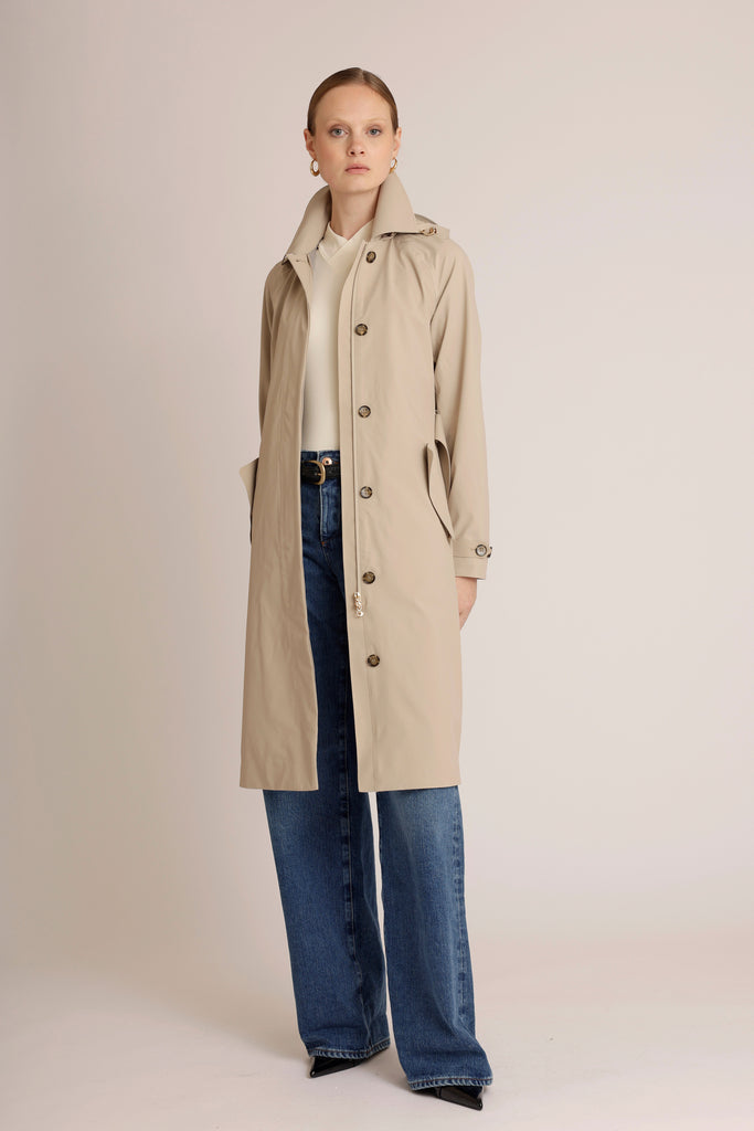 Packable Travel Trench - Beige