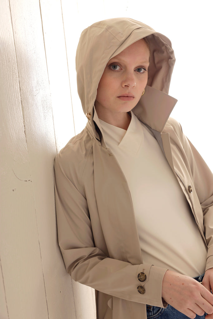 Packable Travel Trench - Beige