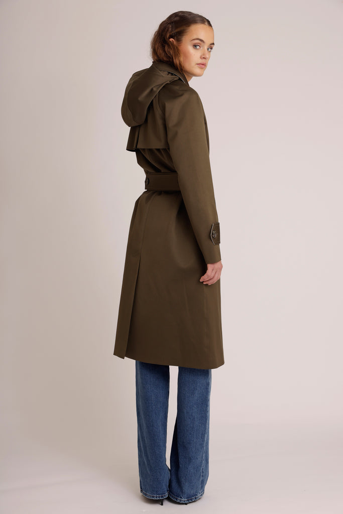 The Straight Trench - Satin Green