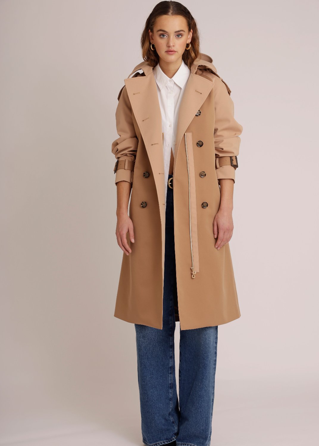 Waterproof Timeless Trench - Two-Tone Beige