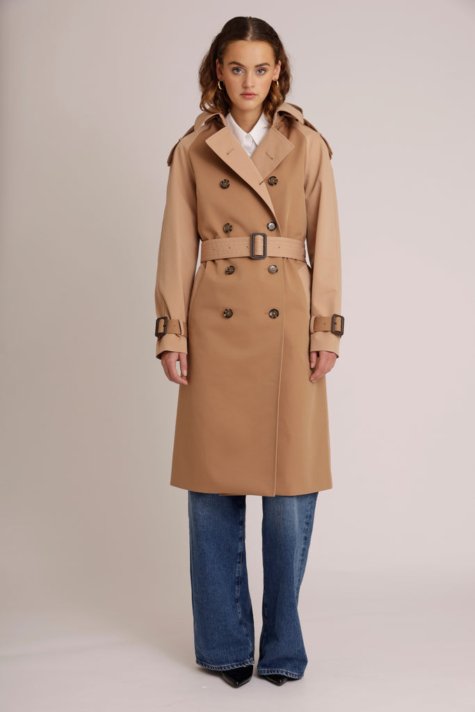 Waterproof Timeless Trench - Two-Tone Beige