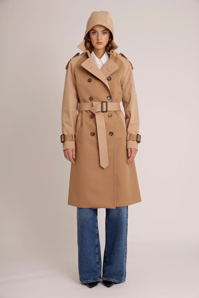 Waterproof Timeless Trench - Two-Tone Beige