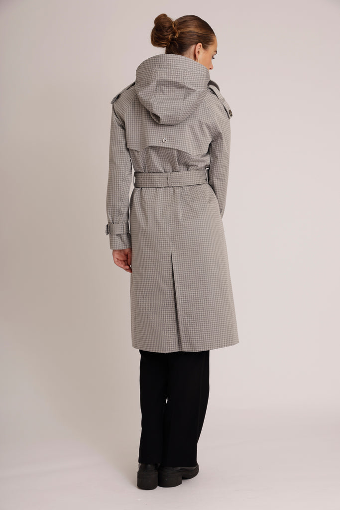 Waterproof Timeless Trench - Gray Check