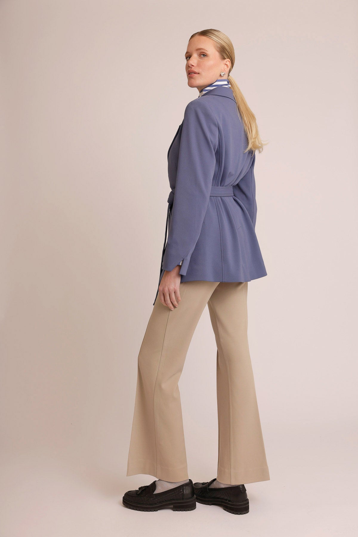 Wrinkle-Free Stretch Blazer | Mid-Blue