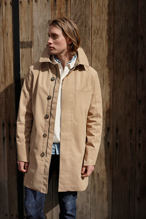 Waterdichte Straight Fit Trenchcoat | Kameelbeige