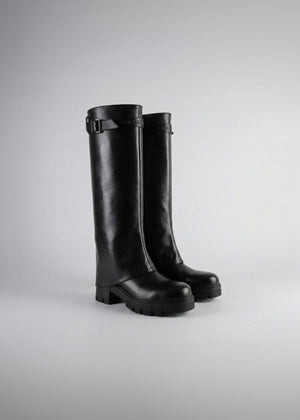 2-in-1 Waterproof Boots | Black Leather