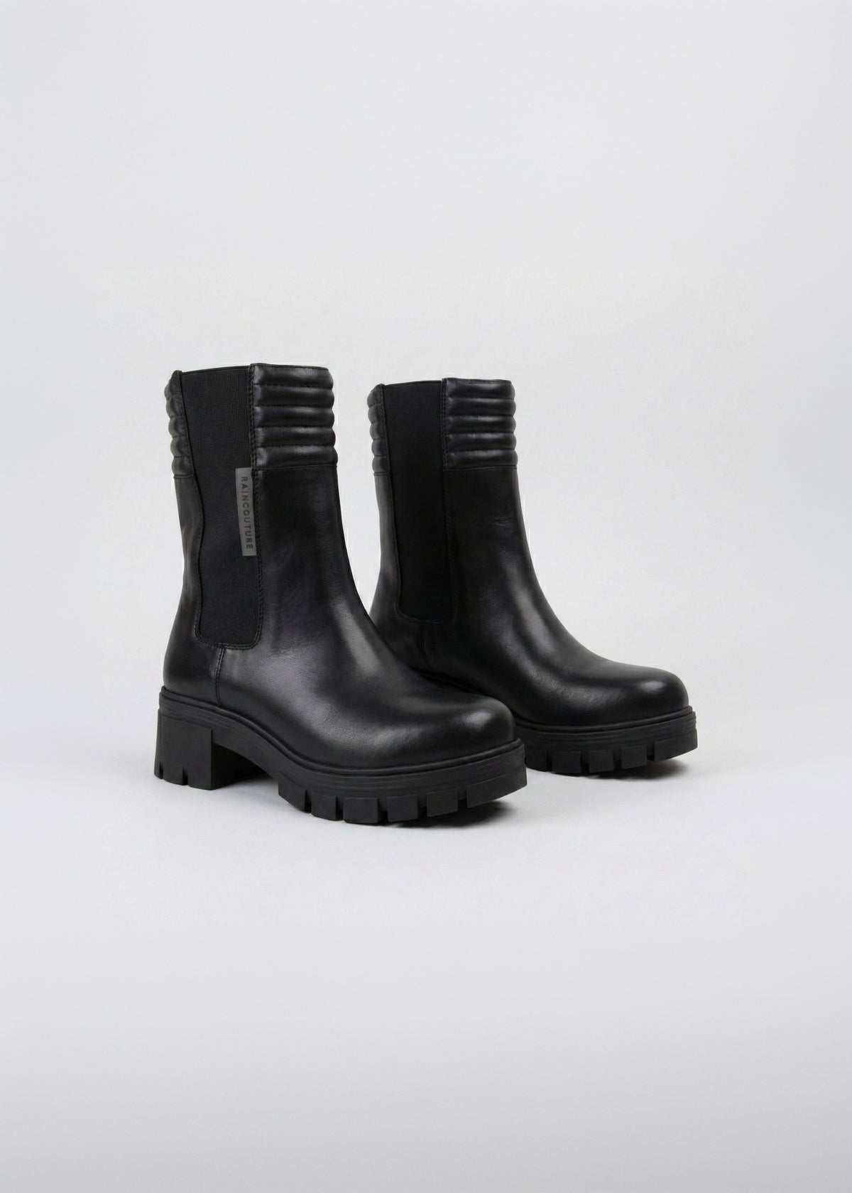 2-in-1 Waterproof Boots | Black Leather