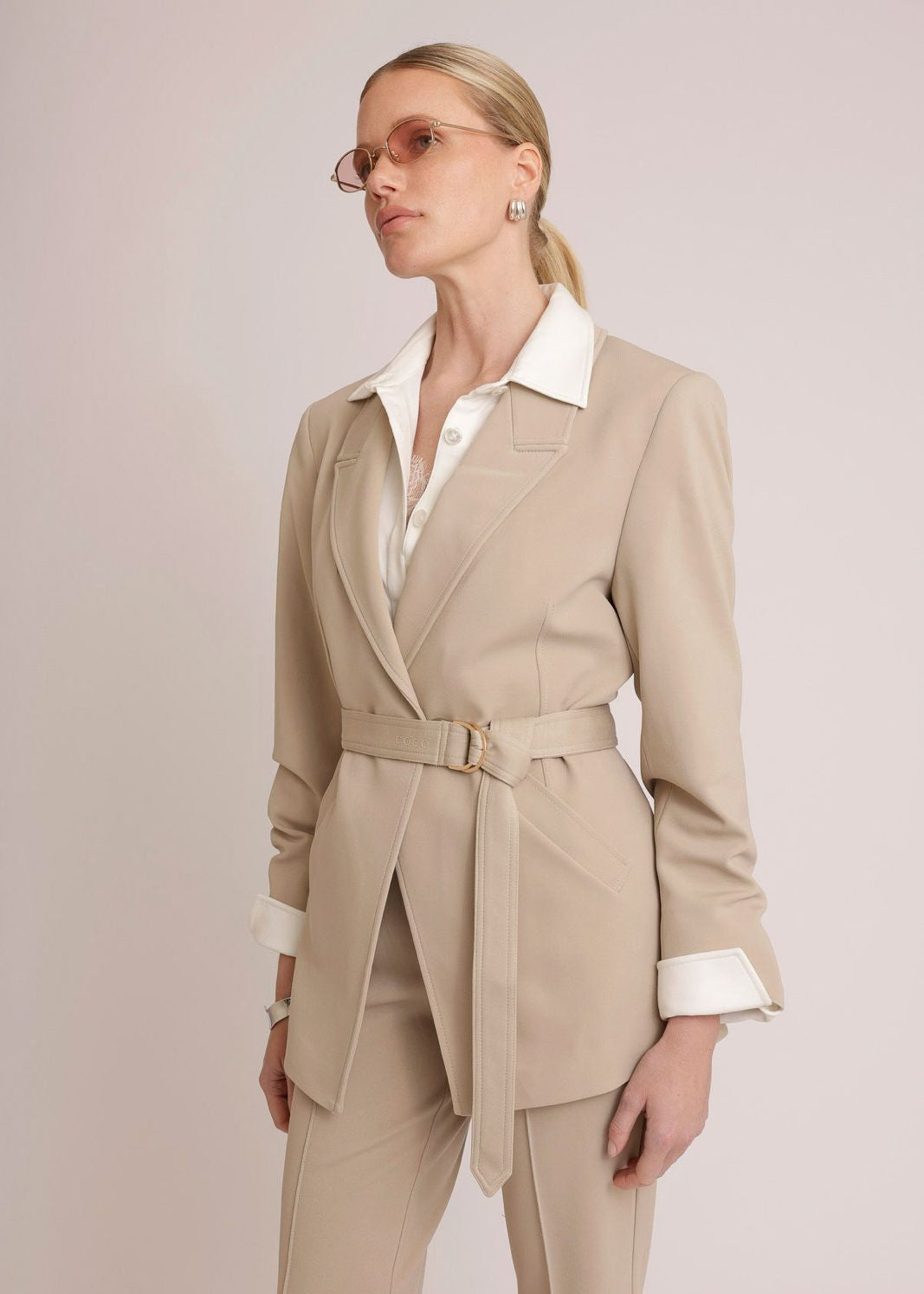 Adjustable Waist-Defining Belt | Beige