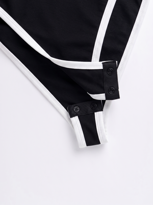 Sculpting All-Day Bodysuit | Black-White