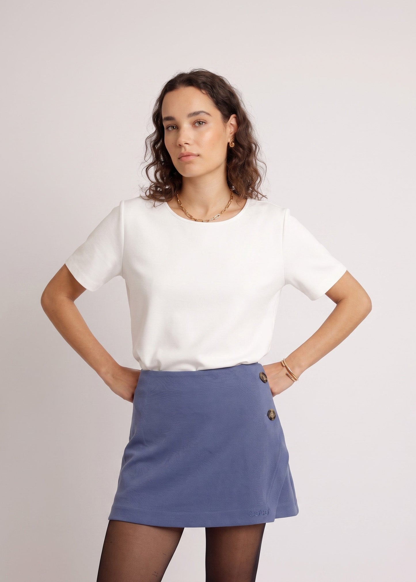 Bike-Friendly Skort | Mid-Blue
