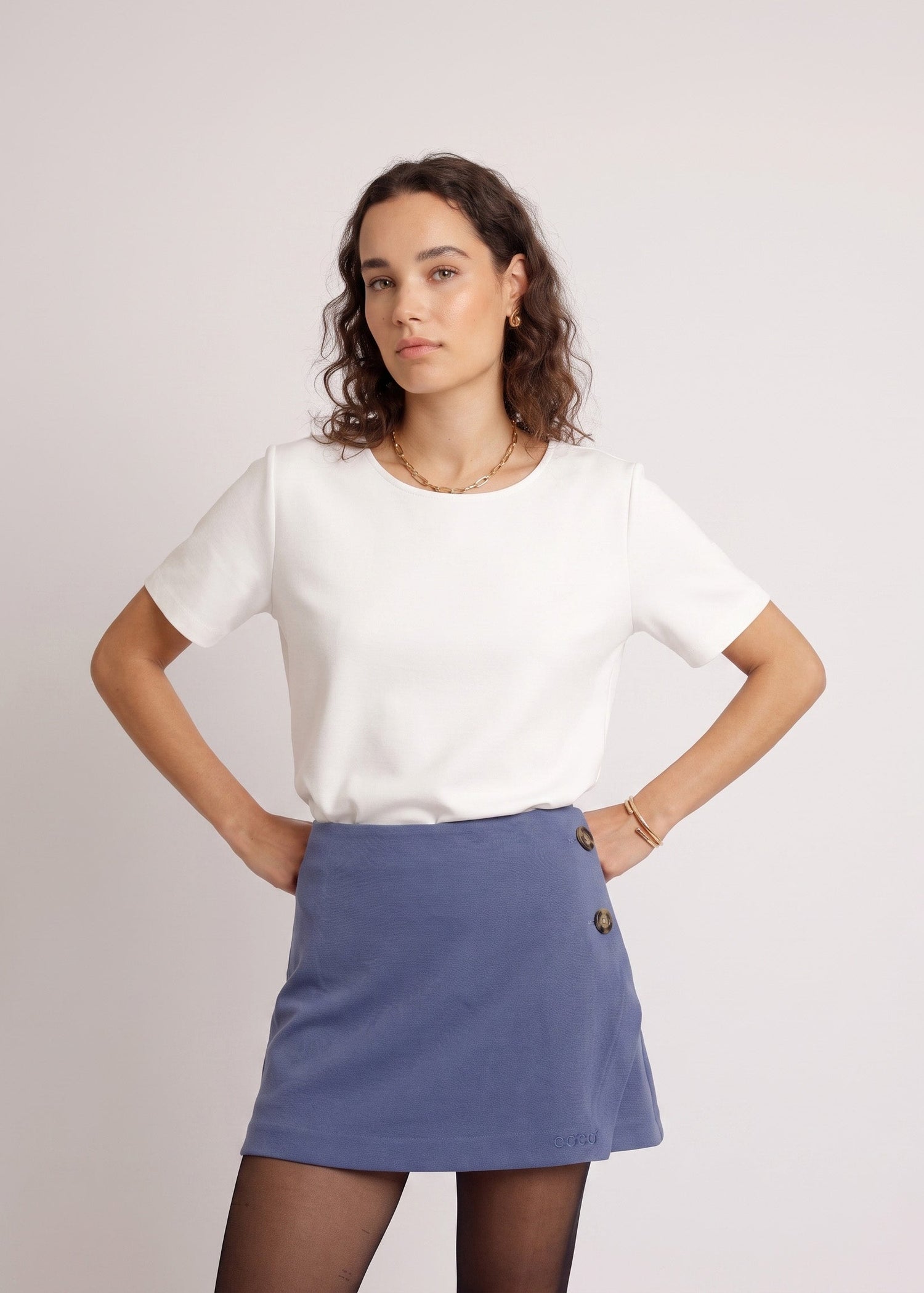 Bike-Friendly Skort | Mid-Blue