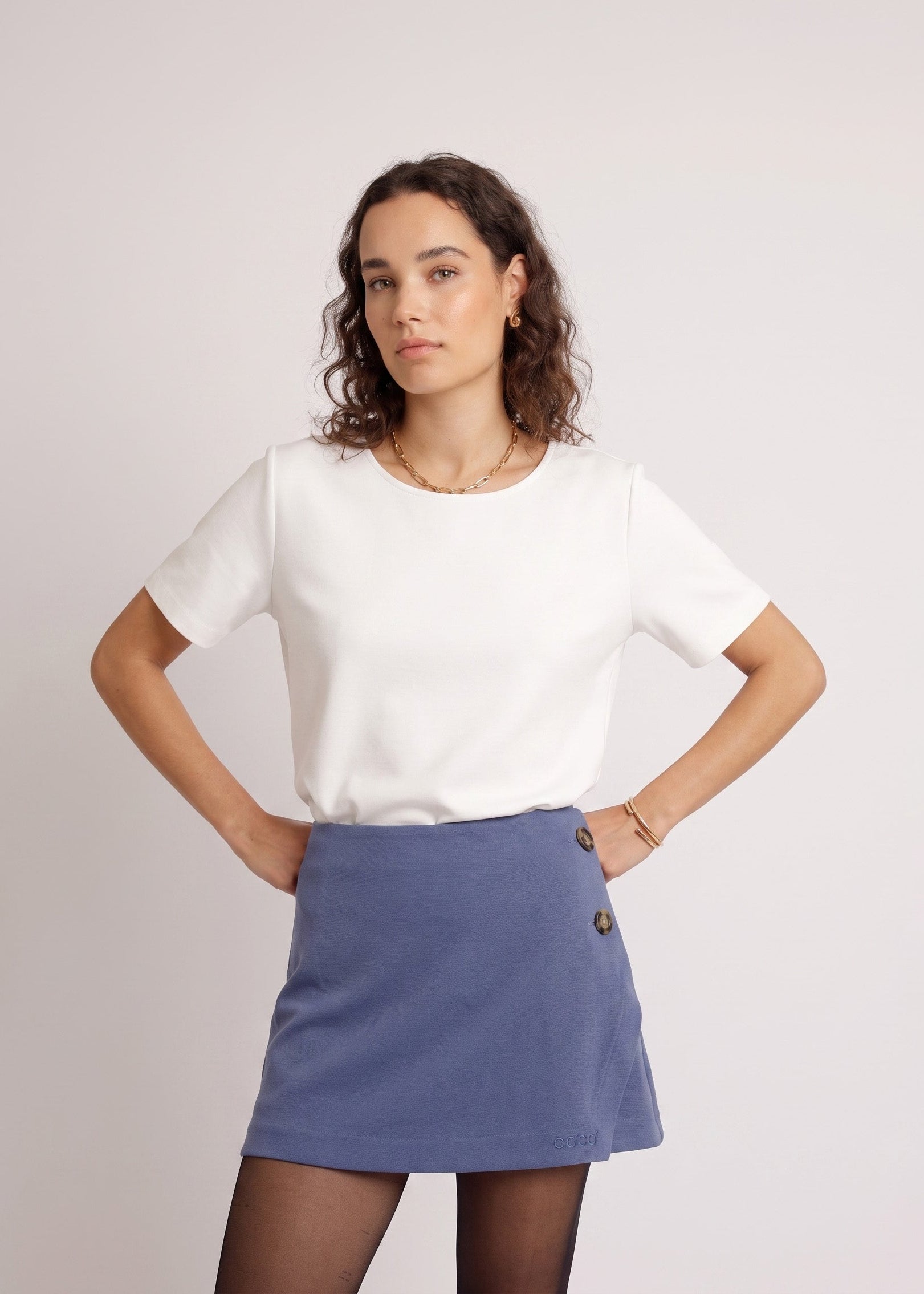 Bike-Friendly Skort | Mid-Blue
